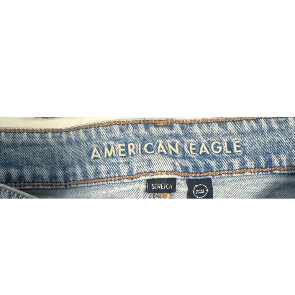 American Eagle Womens 10 Jeans Foil Metallic Maximalist Super High-Waisted - Picture 4 of 9
